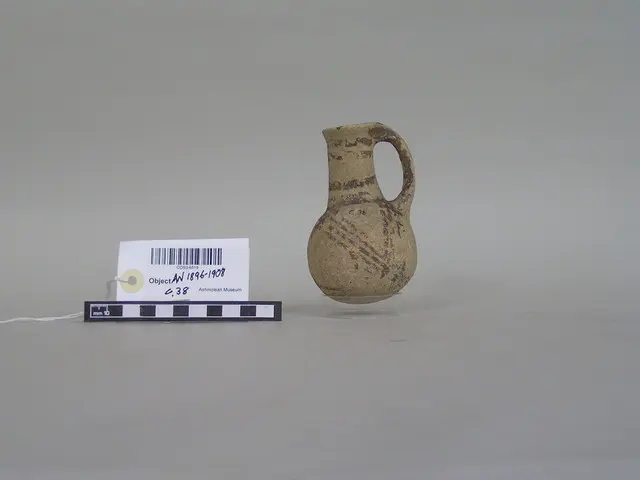 White Painted IV globular wide-necked juglet - image 1